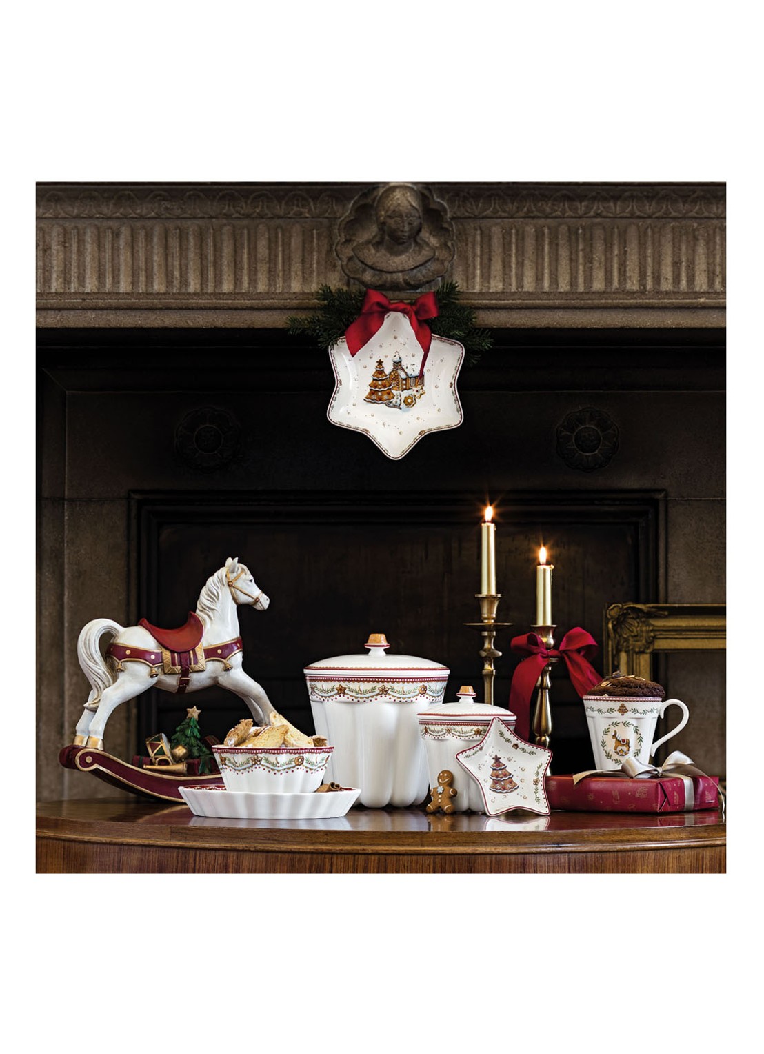 Villeroy & Boch Winter Bakery Delight Kerst partyschaal 24 cm - detail 4 gebroken wit