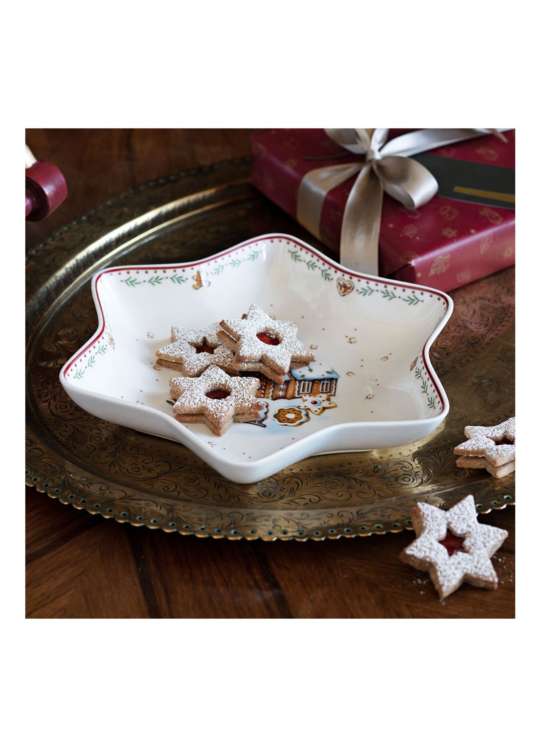 Villeroy & Boch Winter Bakery Delight Kerst partyschaal 24 cm - detail 5 gebroken wit