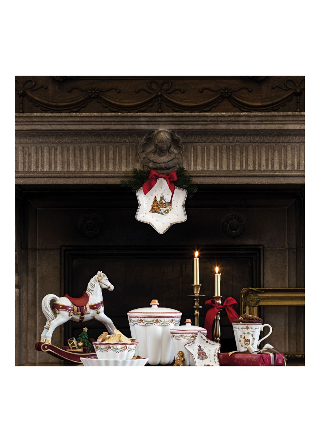Villeroy & Boch Winter Bakery Delight Kerst partyschaal 24 cm - detail 6 gebroken wit