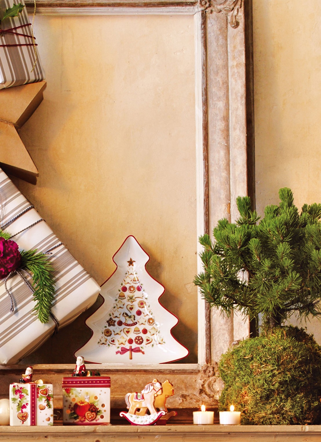 Villeroy & Boch Winter Bakery Delight Kerst partyschaal 26,5 cm - achterkant gebroken wit