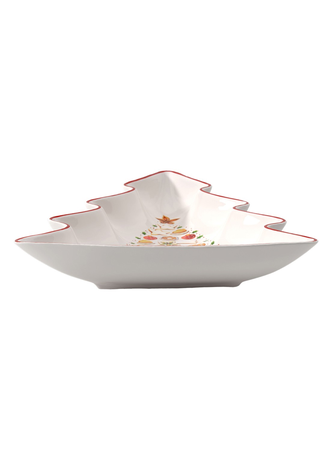 Villeroy & Boch Winter Bakery Delight Kerst partyschaal 26,5 cm - voorkant 2 gebroken wit