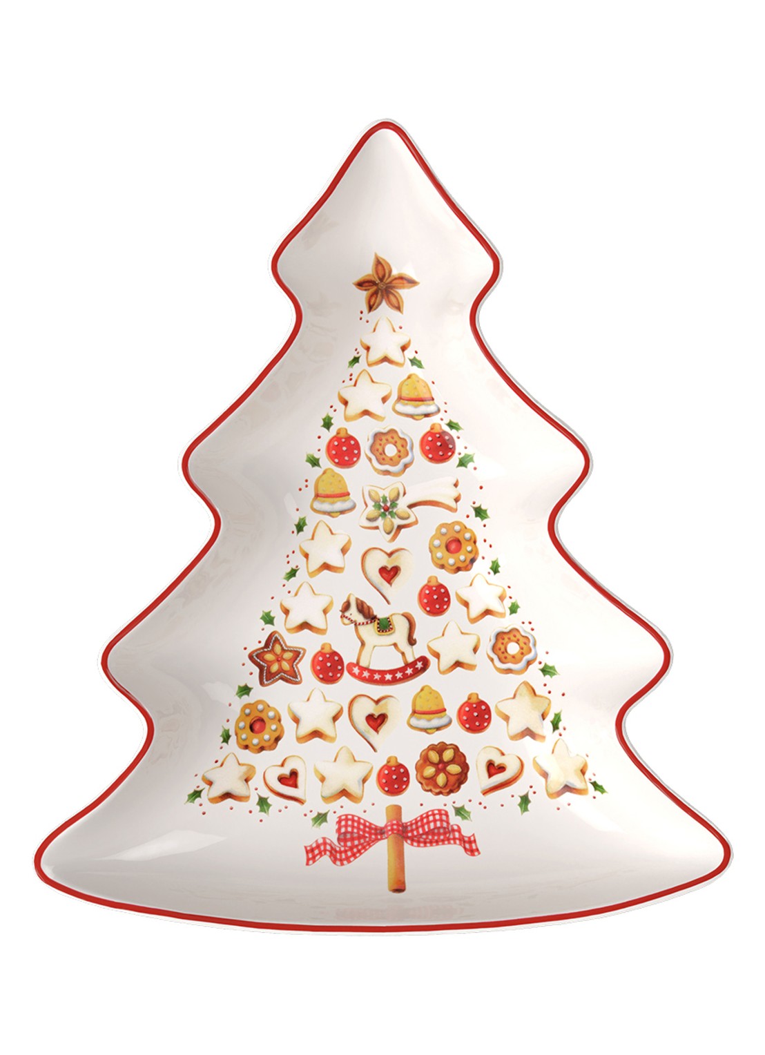 Villeroy & Boch Winter Bakery Delight Kerst partyschaal 26,5 cm - voorkant 3 gebroken wit