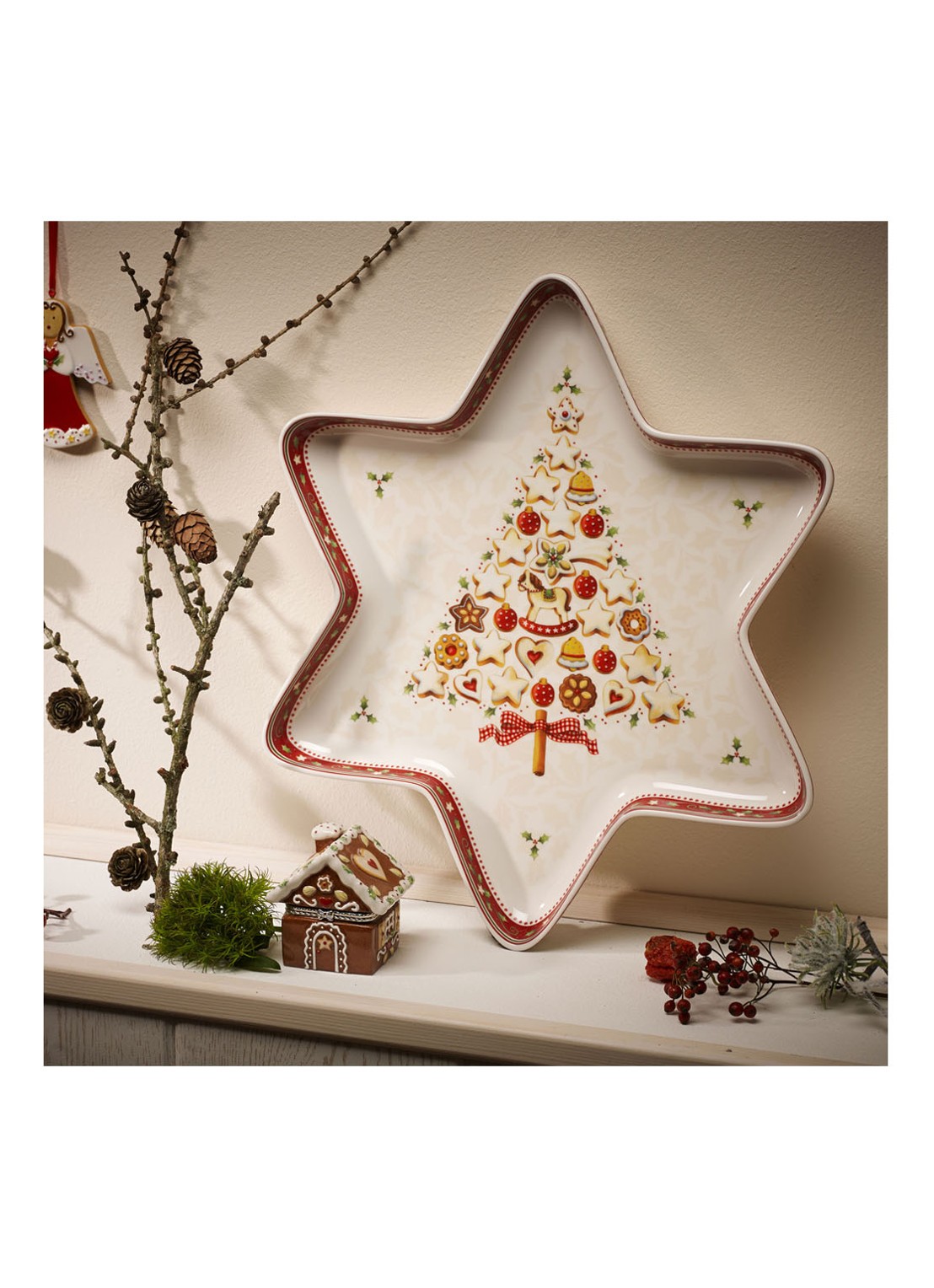 Villeroy & Boch Winter Bakery Delight Kerst partyschaal 37 cm - detail 4 gebroken wit
