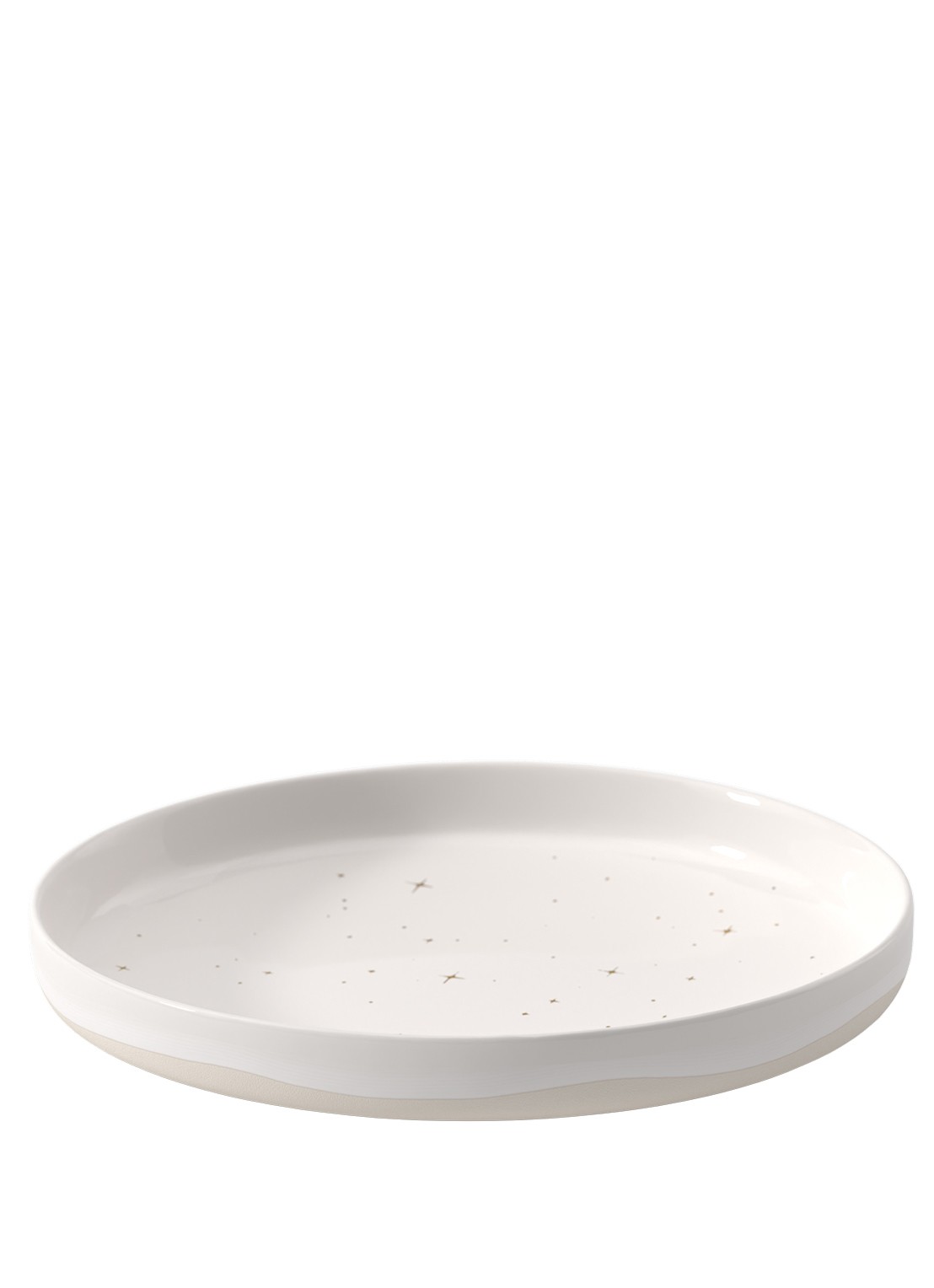 Villeroy & Boch Winter Glow Dessert schaal 17 cm - voorkant 2 gebroken wit