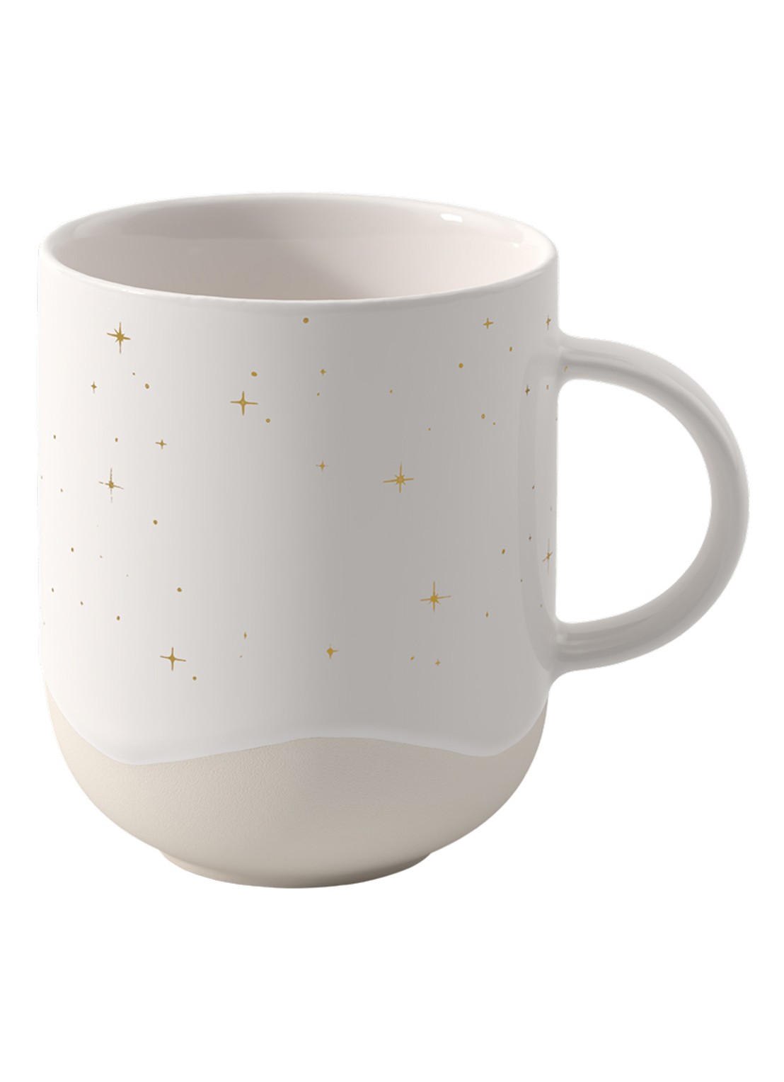 Villeroy & Boch Winter Glow mok 35 cl - voorkant gebroken wit
