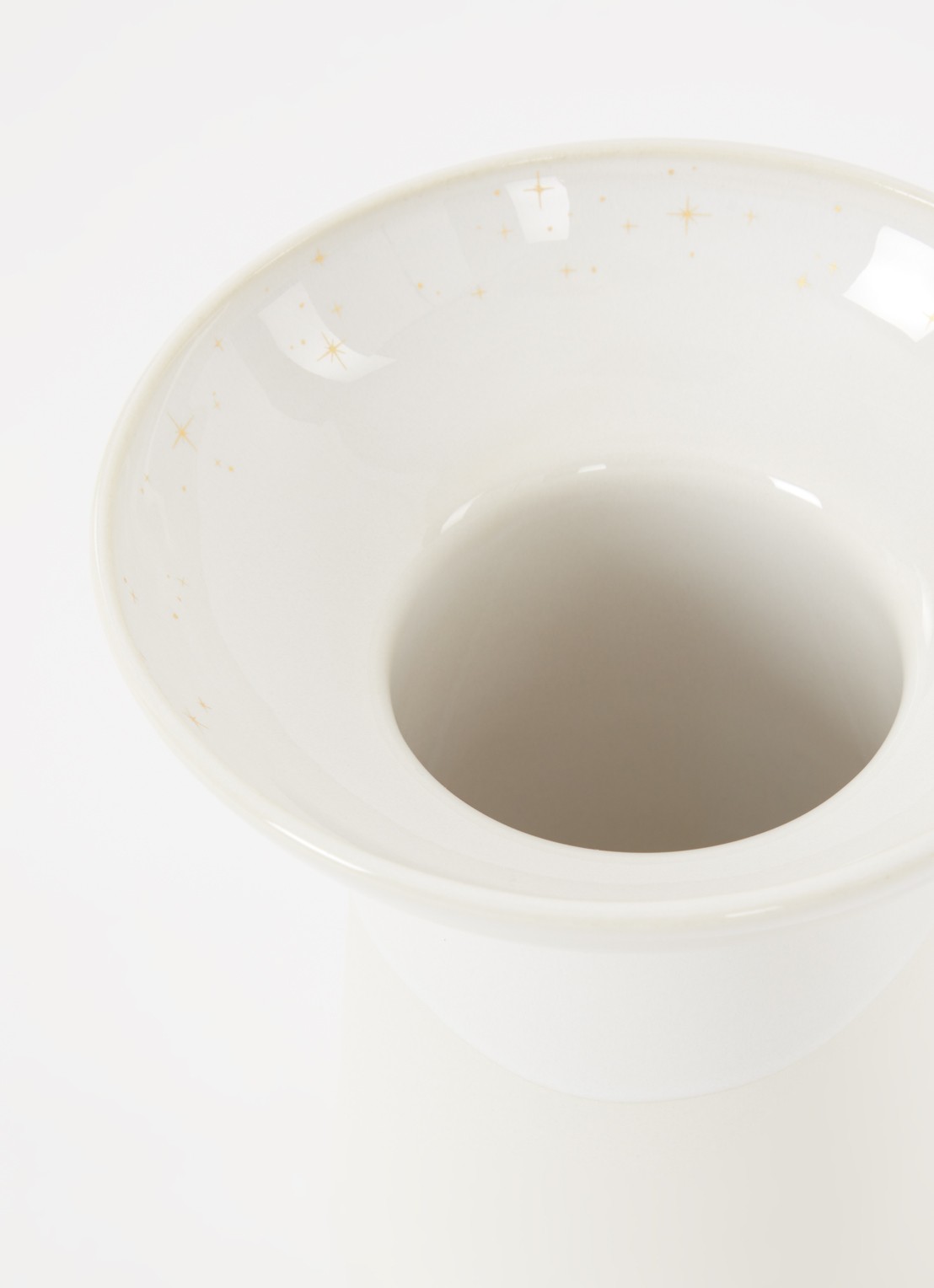 Villeroy & Boch Winter Glow vaas 15 cm - voorkant 2 gebroken wit