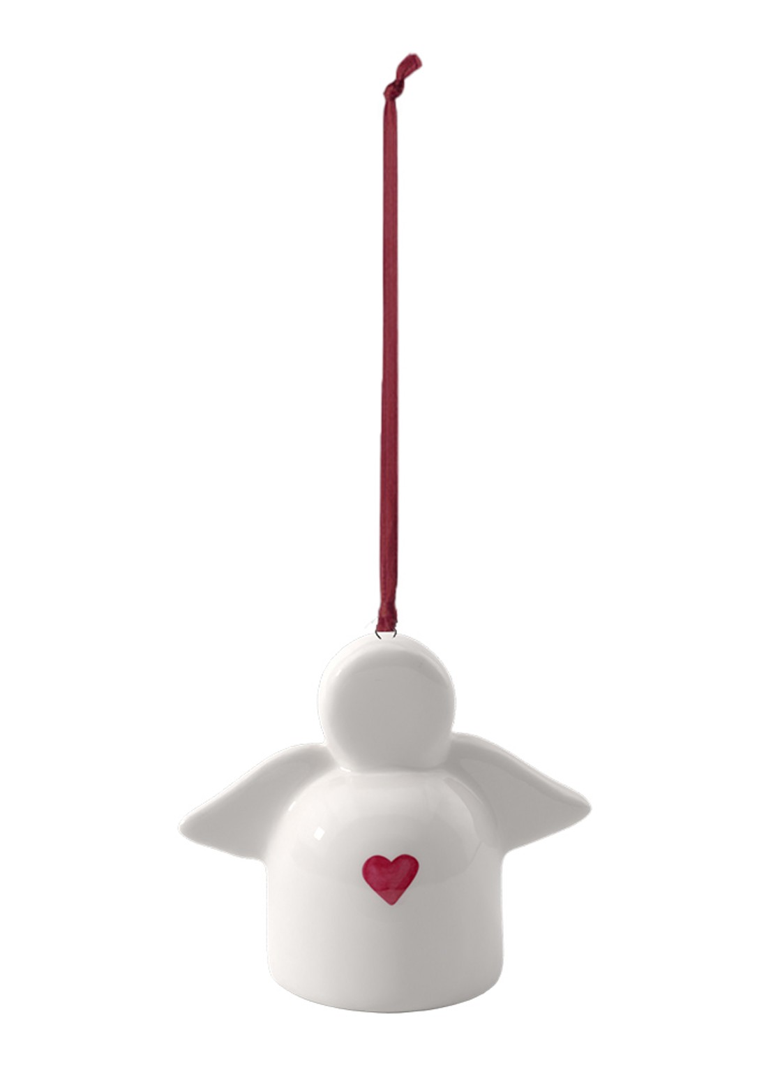 Villeroy & Boch With Love Sending Love Beschermengel ornament 5 cm - voorkant 2 wit