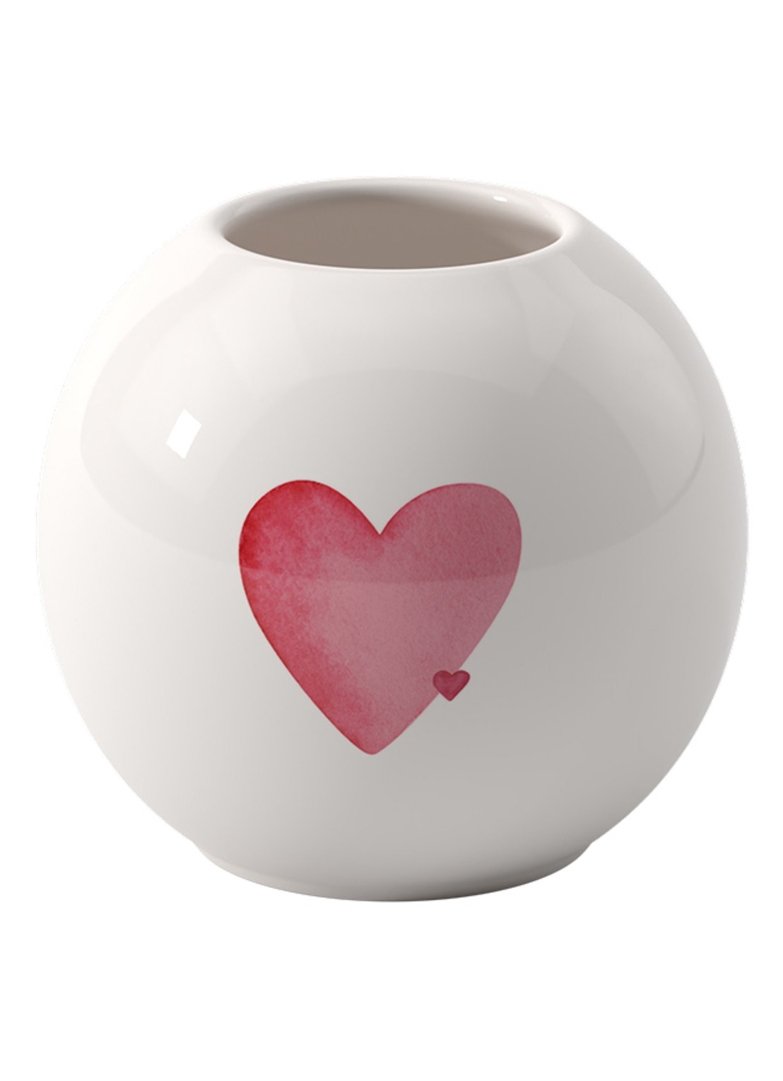 Villeroy & Boch With Love vaas 9,5 cm - voorkant 2 wit