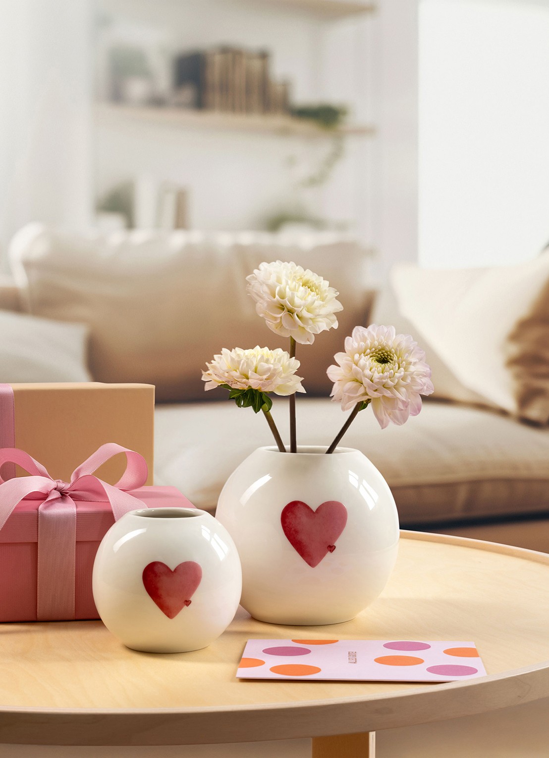 Villeroy & Boch With Love vaas 9,5 cm - voorkant 3 wit