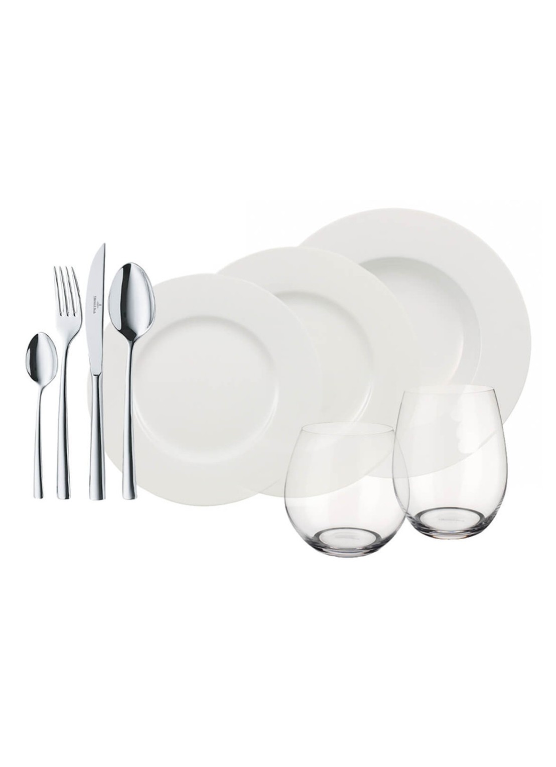 Villeroy & Boch Wonderful World serviesset 36-delig - voorkant gebroken wit