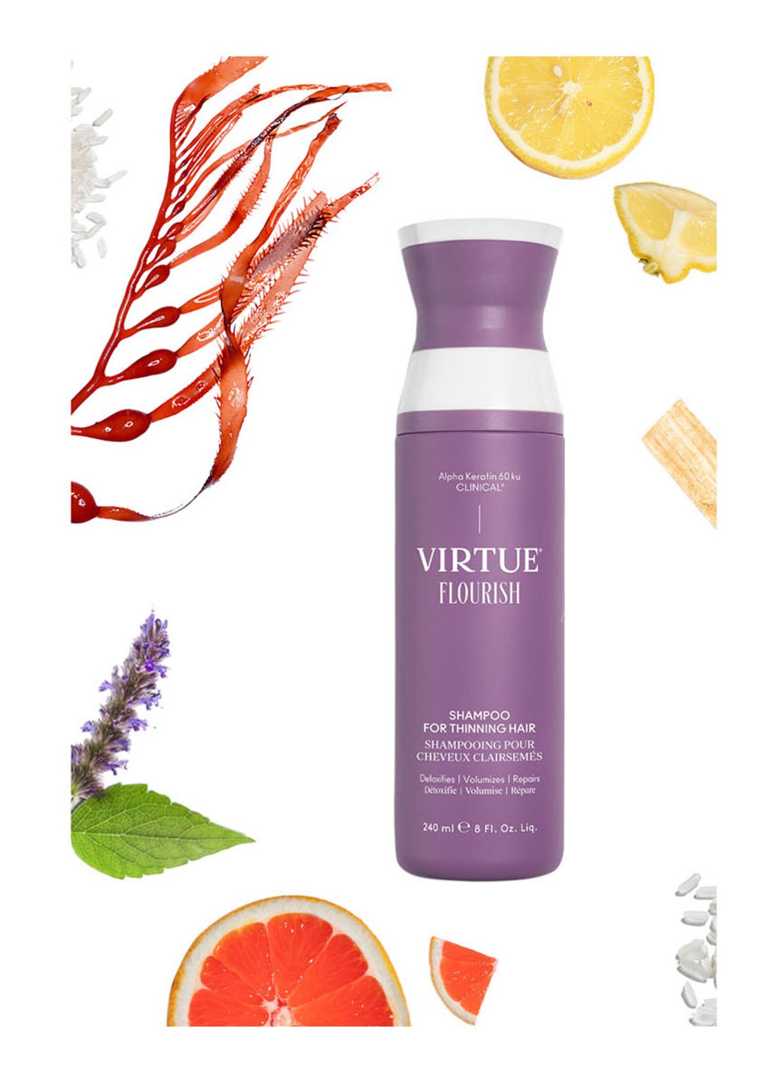 Virtue Flourish Shampoo Purple - shampoo voor fijn haar - detail 3 undefined