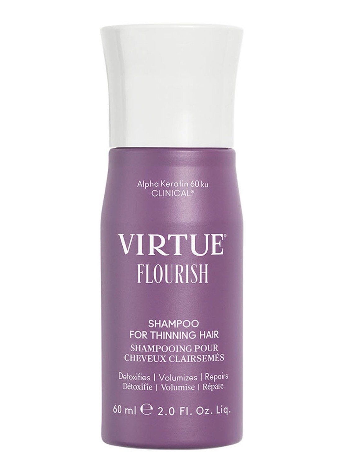 Virtue Mini Flourish Shampoo - travel size shampoo voor fijn haar - voorkant 5 undefined