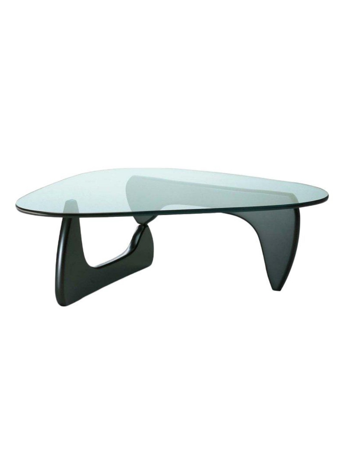 Vitra Noguchi salontafel 128 x 93 cm - voorkant zwart