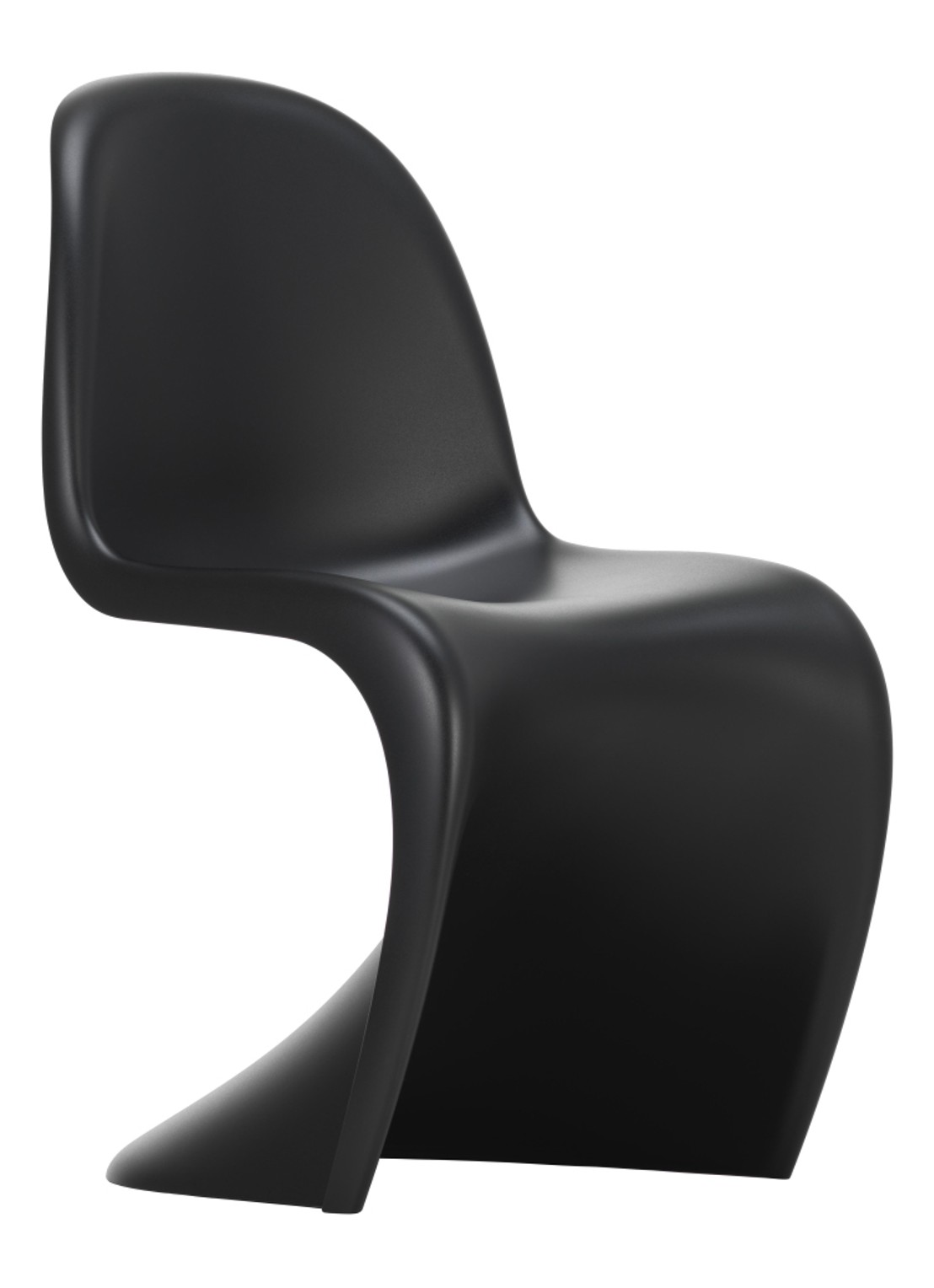 Vitra Panton chair stoel (nieuwe zithoogte) - voorkant zwart