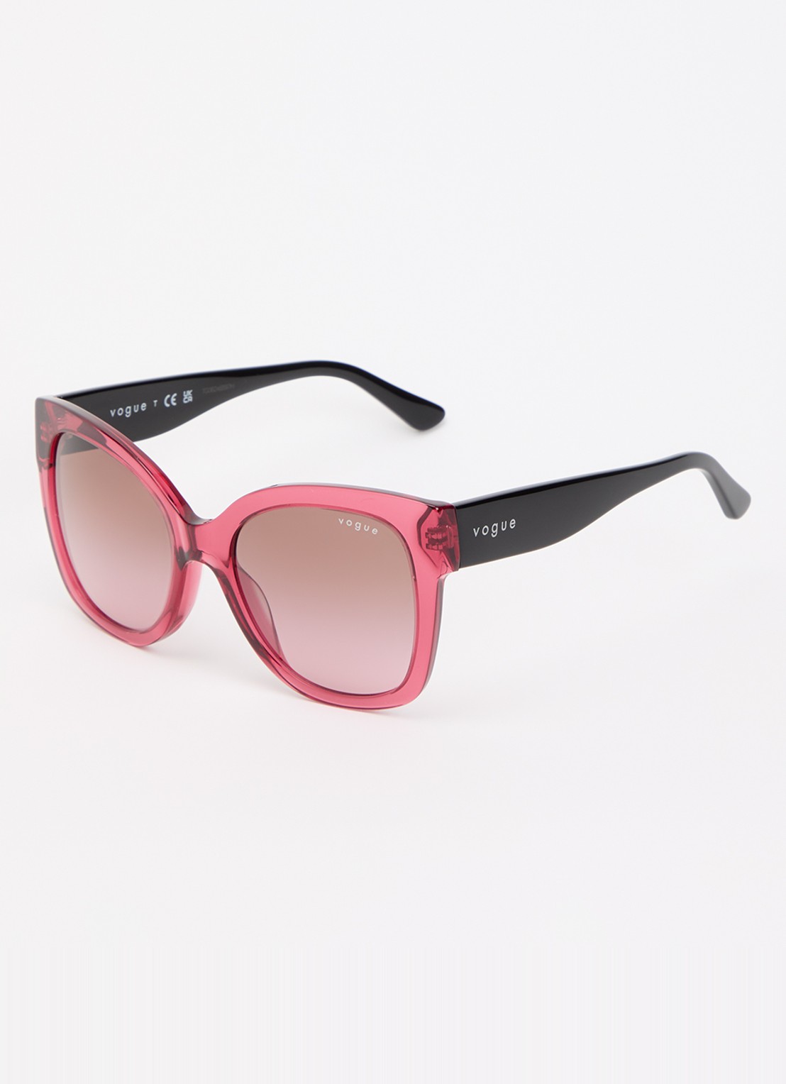 VOGUE Butterfly zonnebril VO5338S  - voorkant cranberryrood