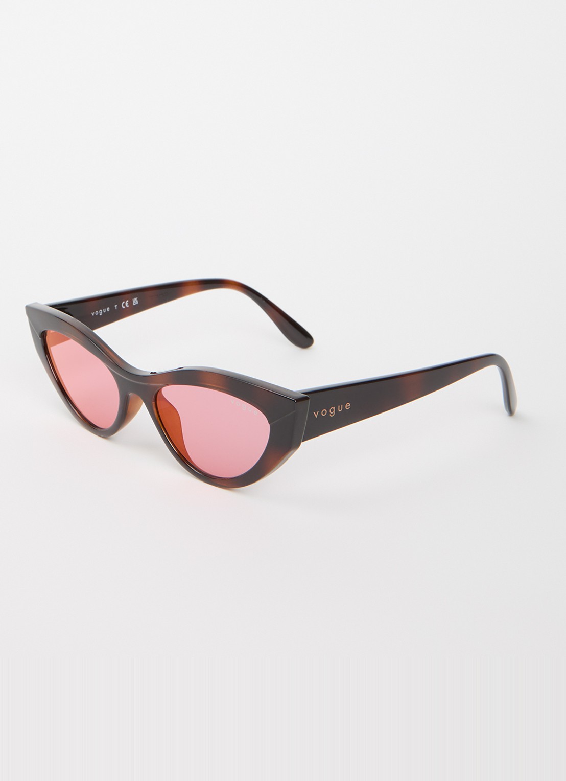 VOGUE Cat Eye zonnebril VO5637SU - voorkant 4 donkerbruin