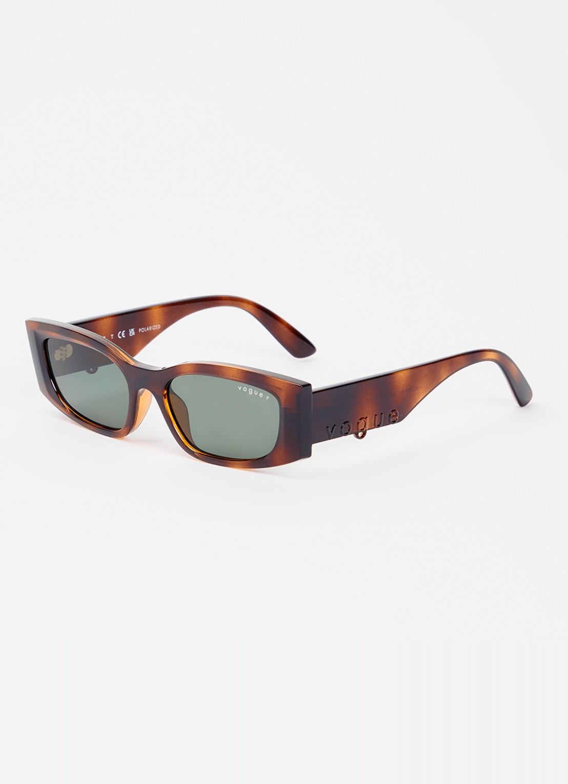 VOGUE Retro zonnebril gepolariseerd VO5655SU - voorkant 4 donkerbruin