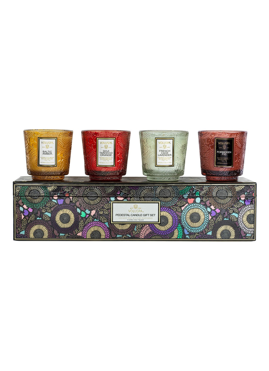Voluspa Japonica Giftset - geurkaars set - voorkant 2 multicolor