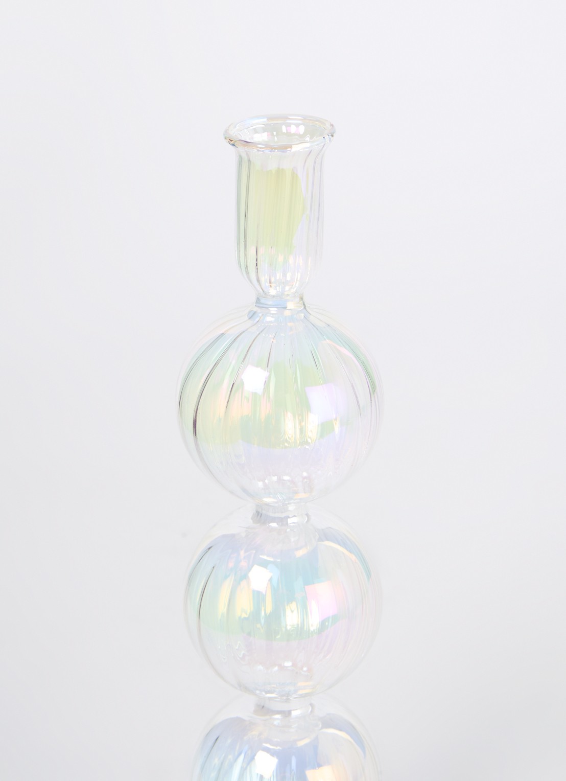 Vondels 3 Bubbles kandelaar 29 cm - voorkant 2 transparant
