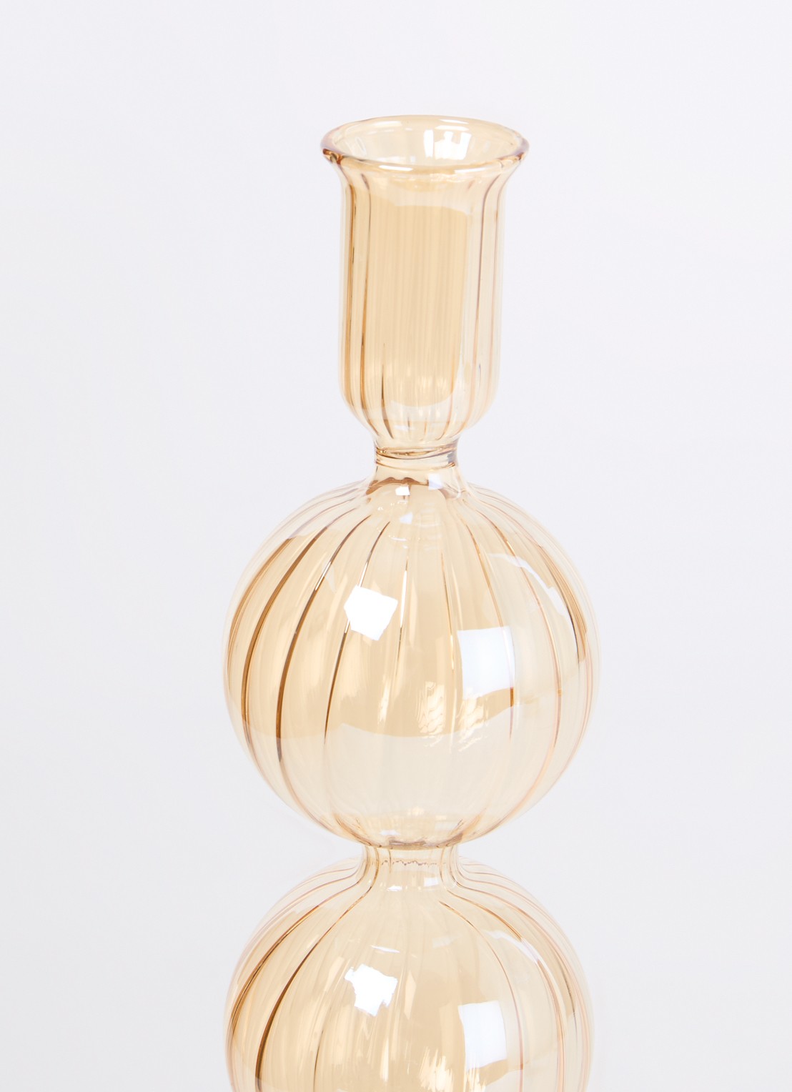 Vondels 3 Bubbles kandelaar 29 cm - voorkant 2 abrikoos