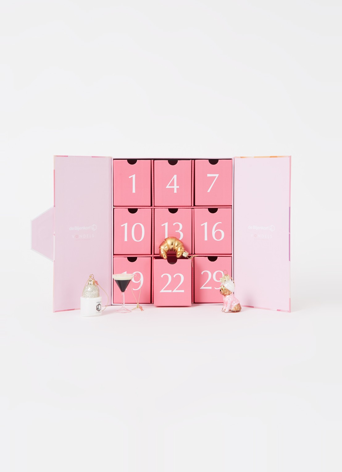 Vondels Adventskalender de Bijenkorf x Vondels kerst ornamenten - voorkant 3 multicolor