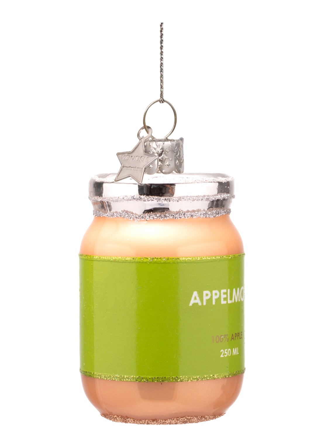 Vondels Appelmoes kersthanger 7,5 cm - detail groen