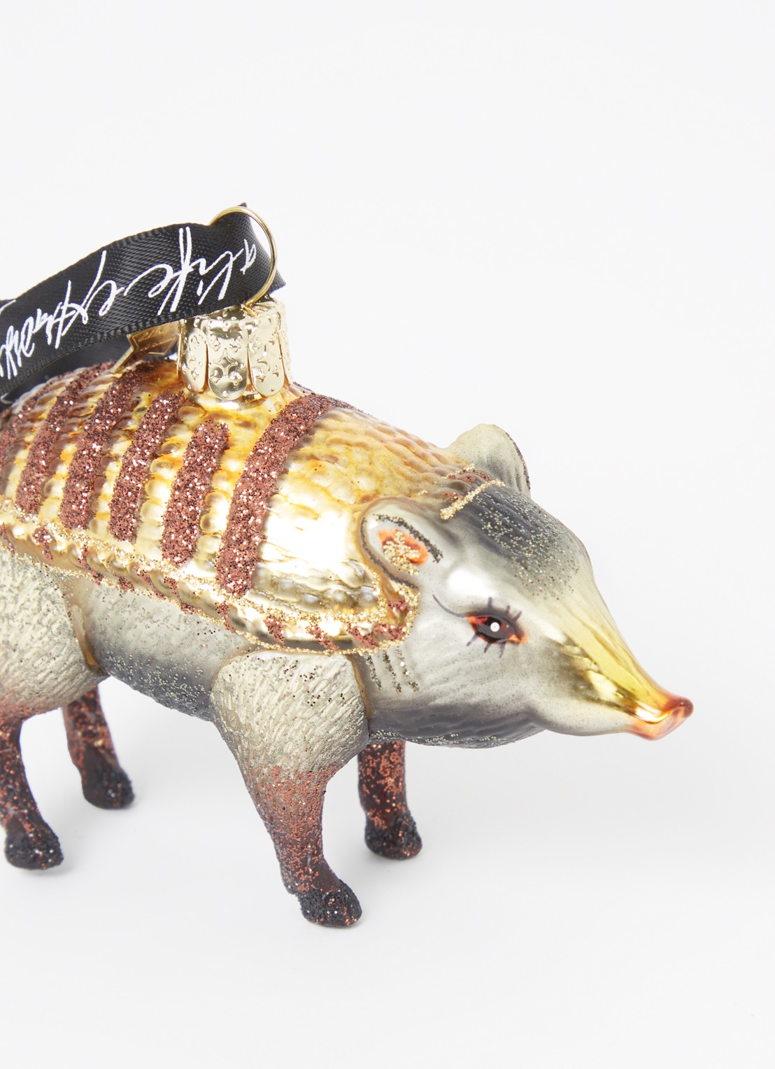 Vondels Armoured Boar Moooi kersthanger 7 cm - detail 3 goud