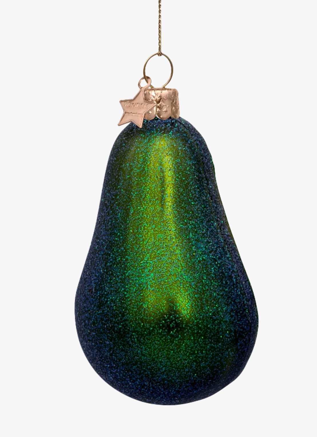 Vondels Avocado kersthanger 9,5 cm - achterkant 3 groen