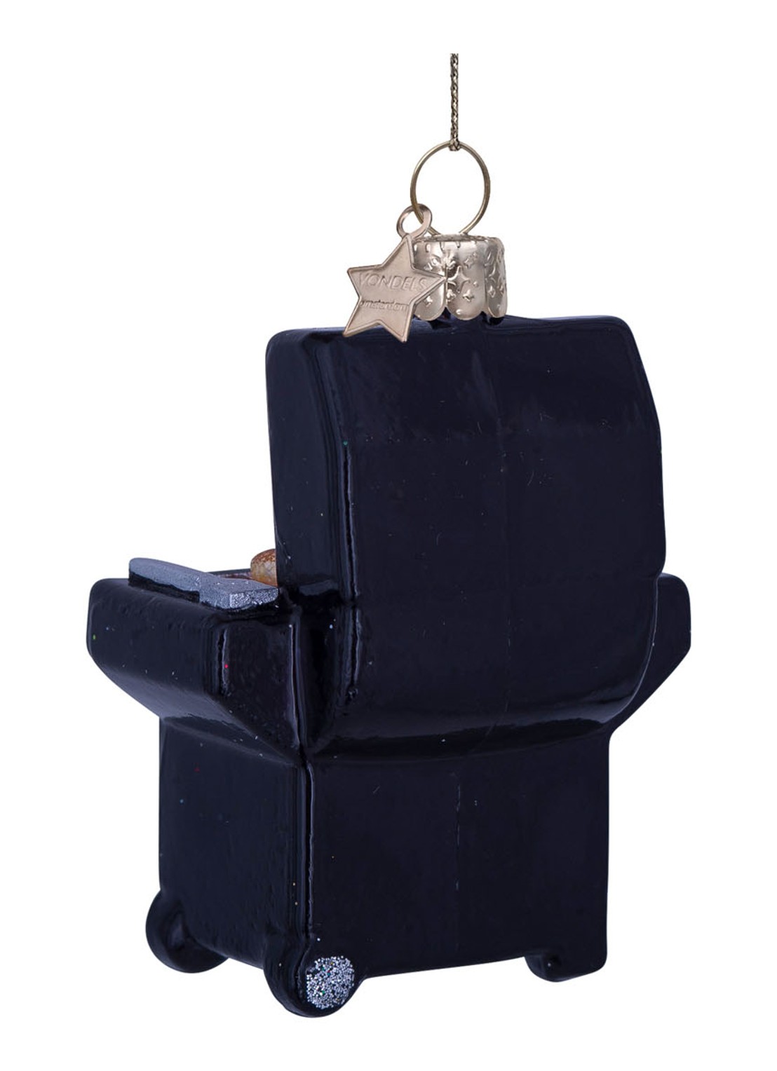 Vondels Barbecue kersthanger 8,5 cm - detail 2 zwart