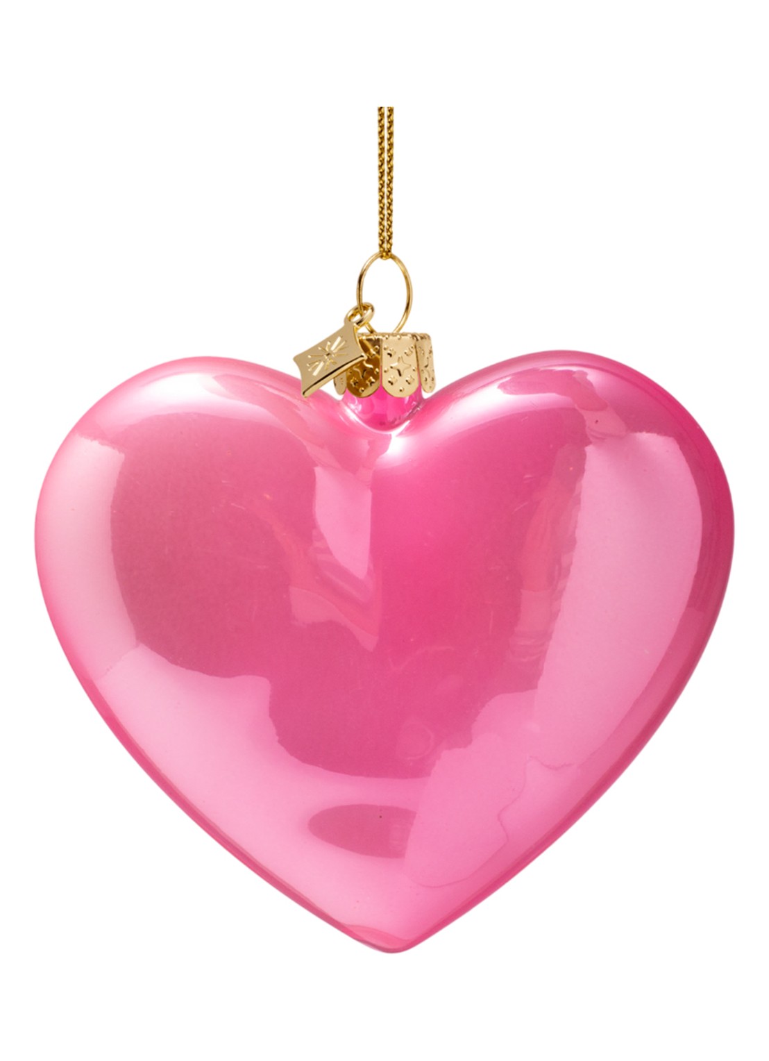 Vondels Barbie Hart Logo kersthanger 7,5 cm - achterkant 3 roze