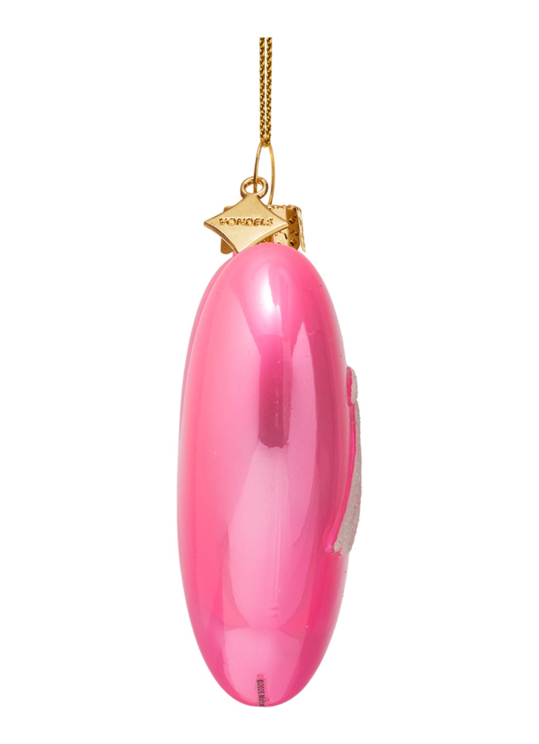 Vondels Barbie Hart Logo kersthanger 7,5 cm - detail 4 roze