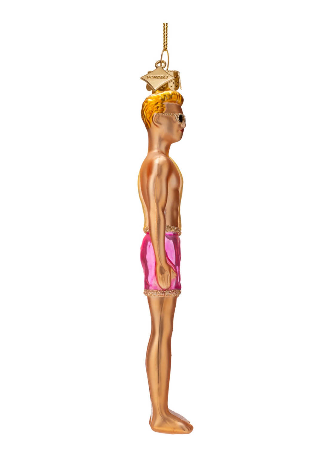 Vondels Barbie Ken Pop kersthanger 16,5 cm - detail 4 beige