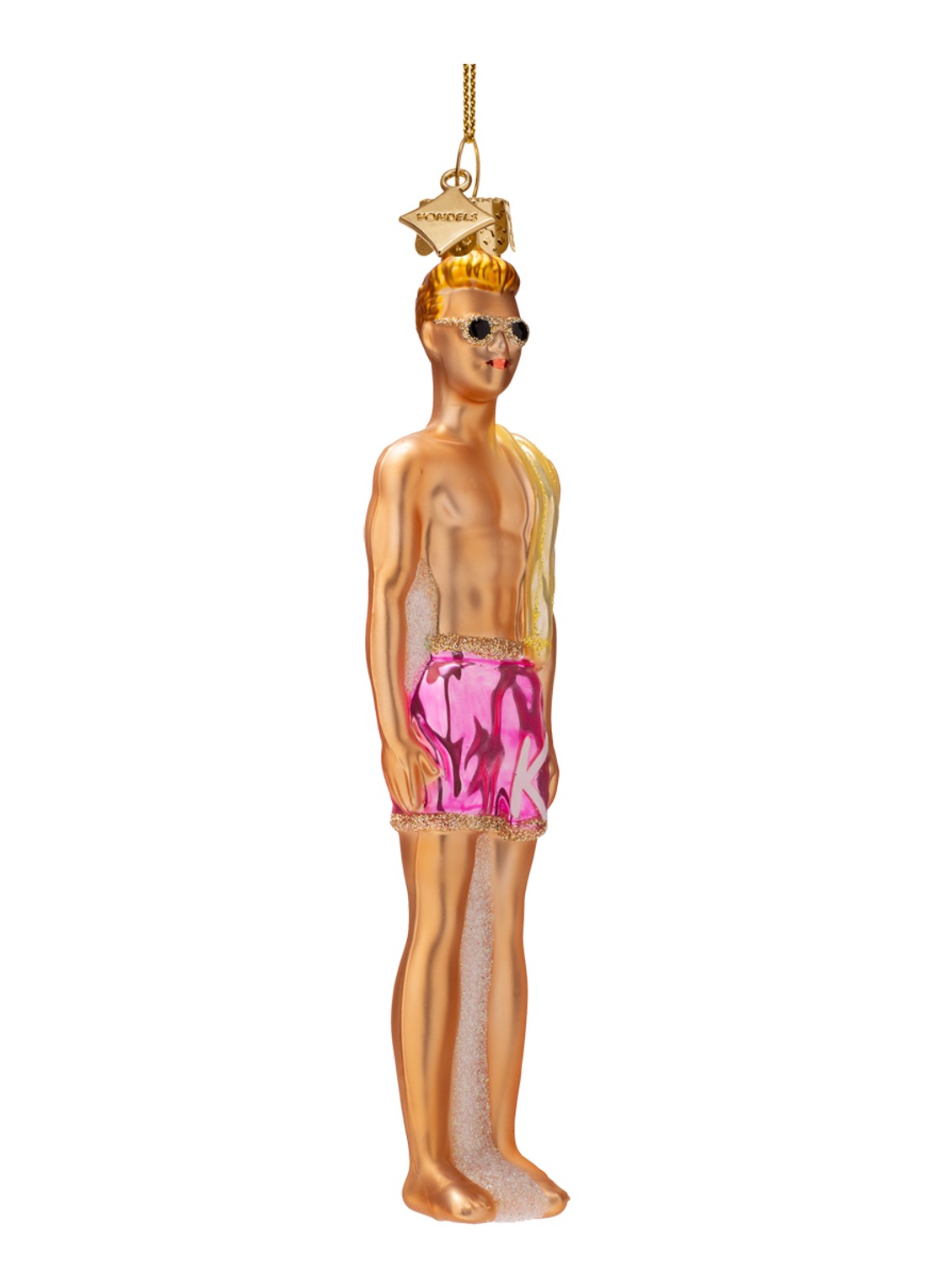 Vondels Barbie Ken Pop kersthanger 16,5 cm - voorkant 3 beige