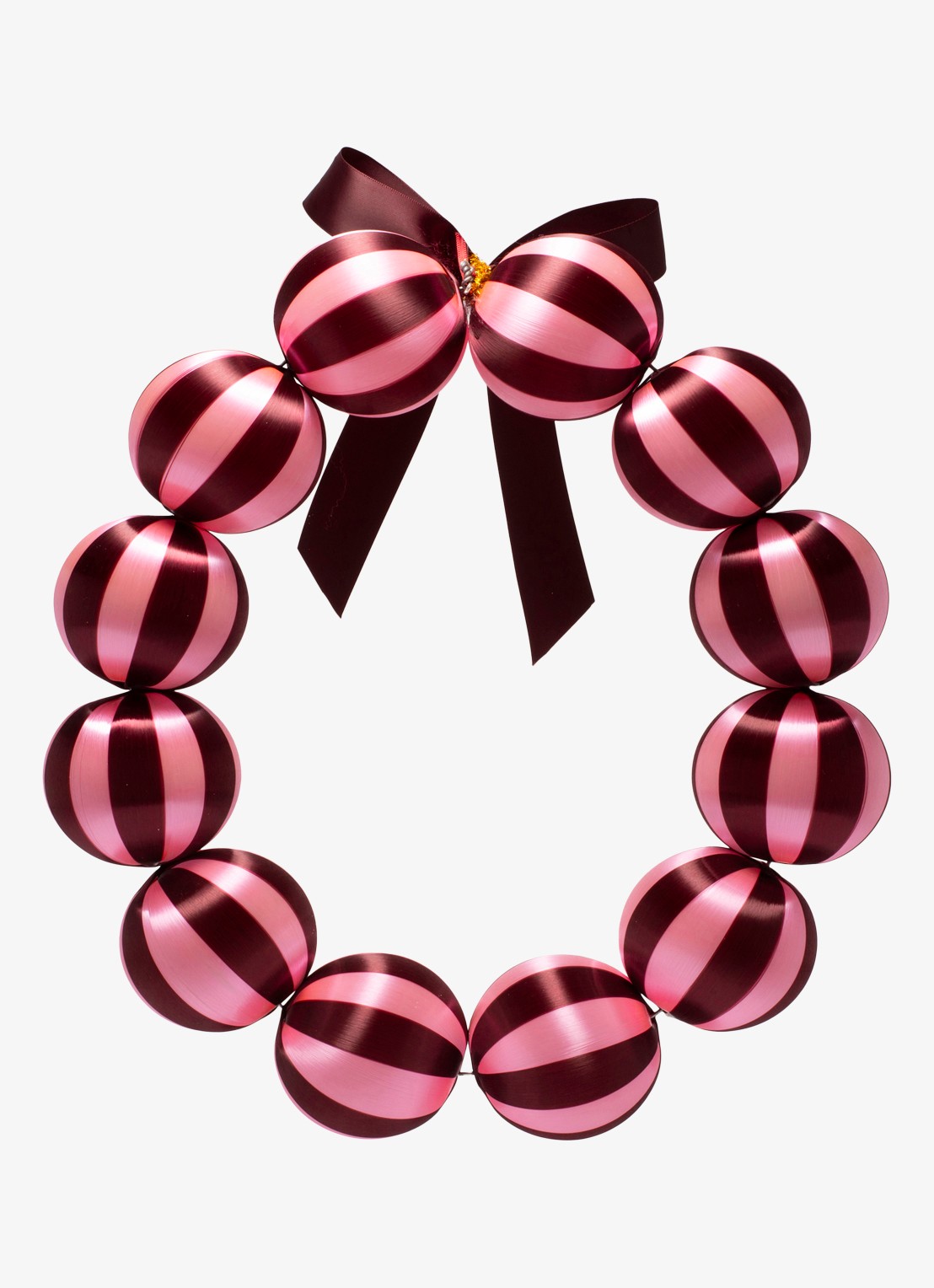 Vondels Bel kerstkrans 26,5 cm - voorkant 2 roze