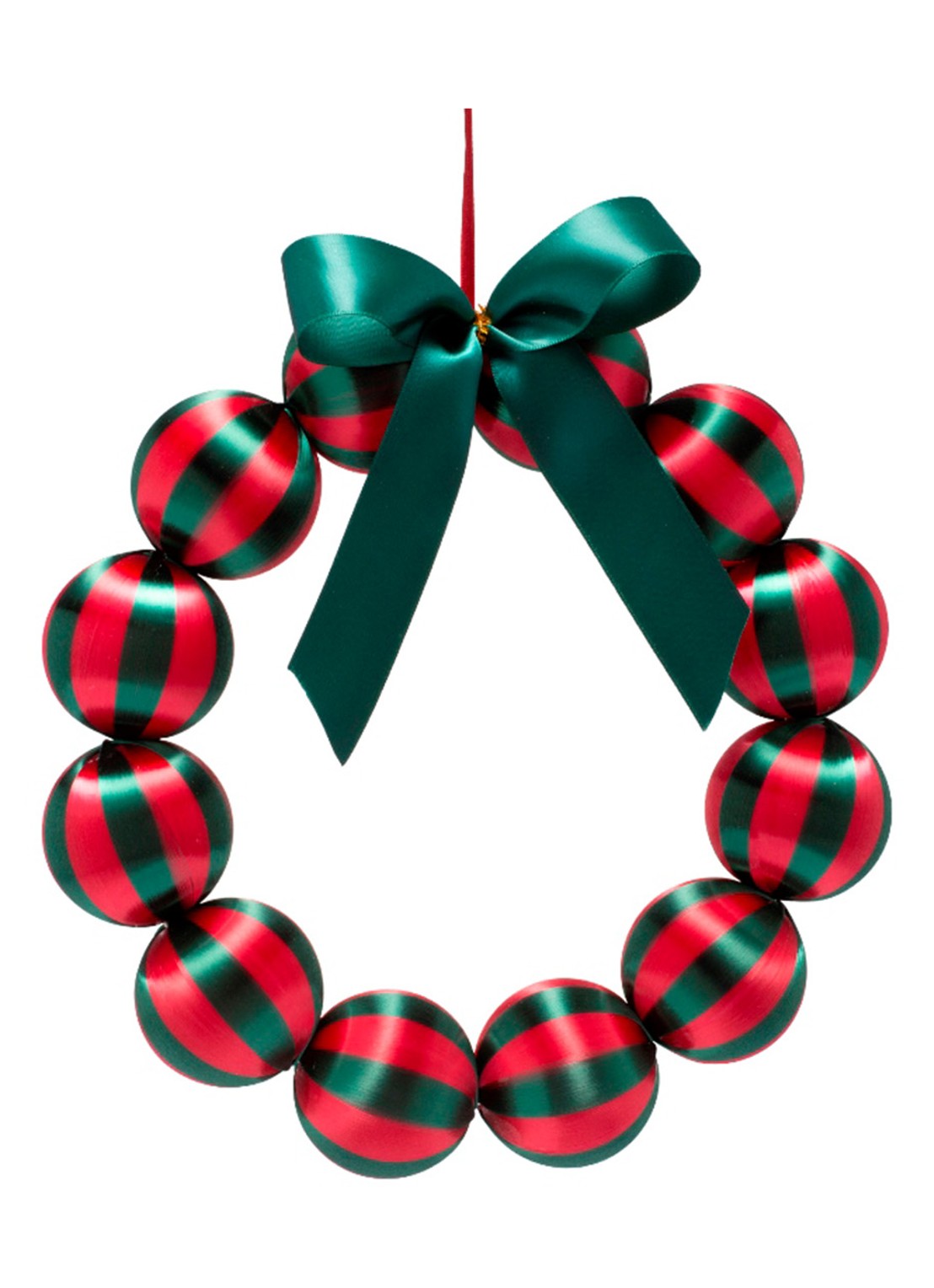 Vondels Bel kerstkrans 35,5 cm - voorkant groen