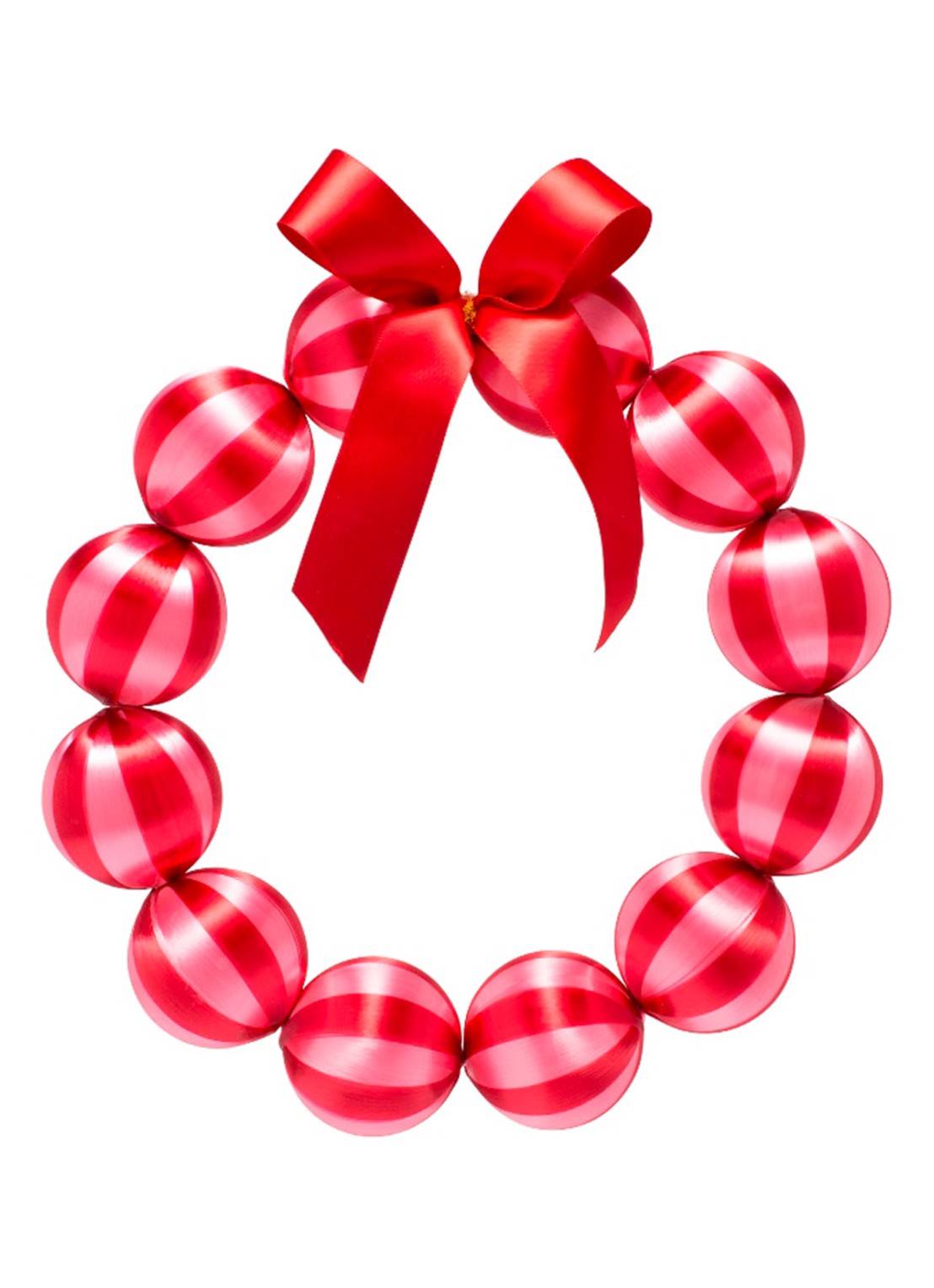 Vondels Bel kerstkrans 35,5 cm - voorkant roze