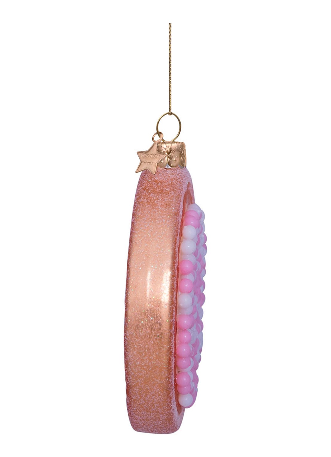 Vondels Beschuit met muisjes kersthanger 8.,5 cm - detail 5 roze