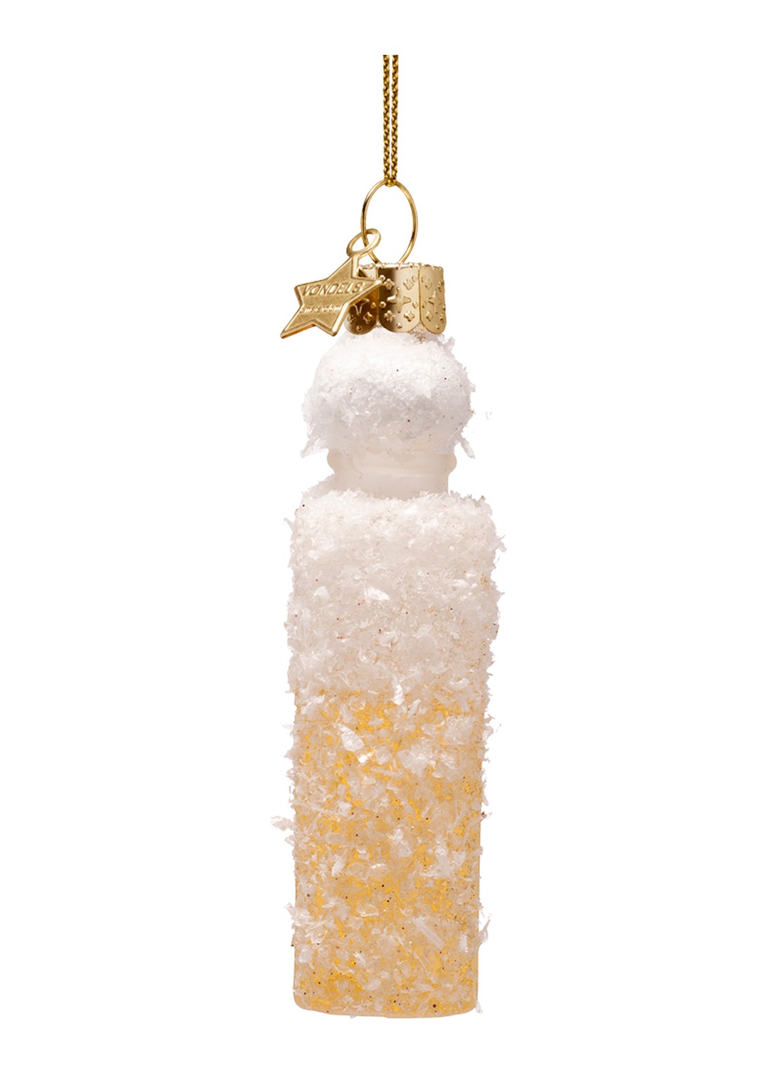 Vondels Bevroren Parfum kersthanger 8,5 cm - detail 2 goud