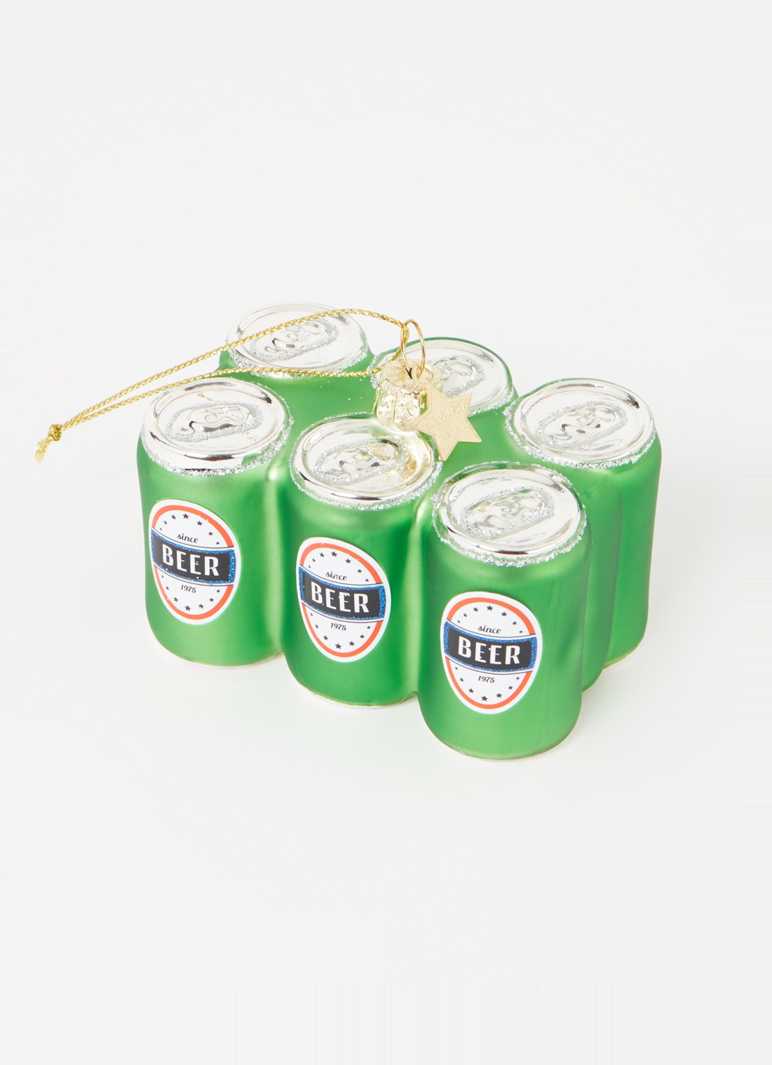 Vondels Bier 6-Pack kersthanger 6 cm - detail 3 groen