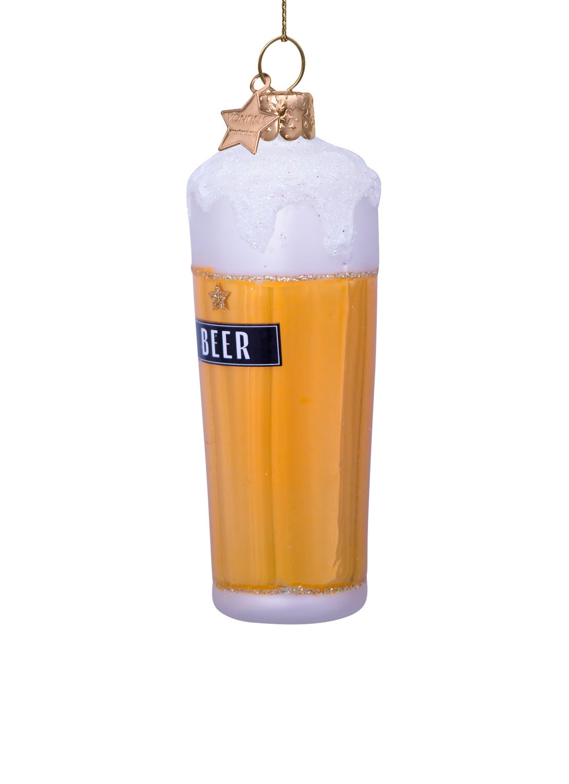Vondels Bier in Glas kersthanger 11 cm - detail 3 multicolor