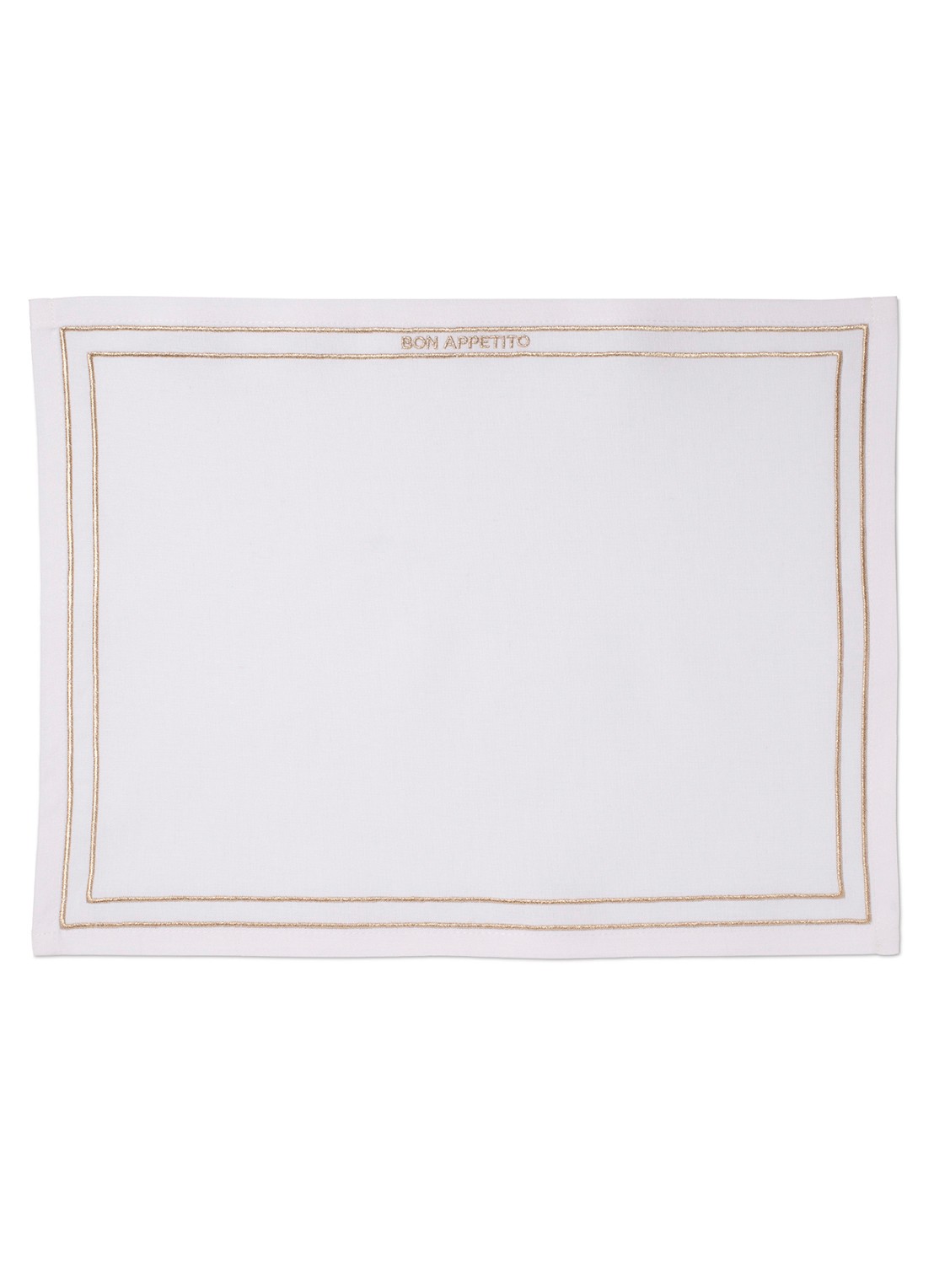 Vondels Bon Appetito placemat 42 x 32 cm set van 2 - detail gebroken wit