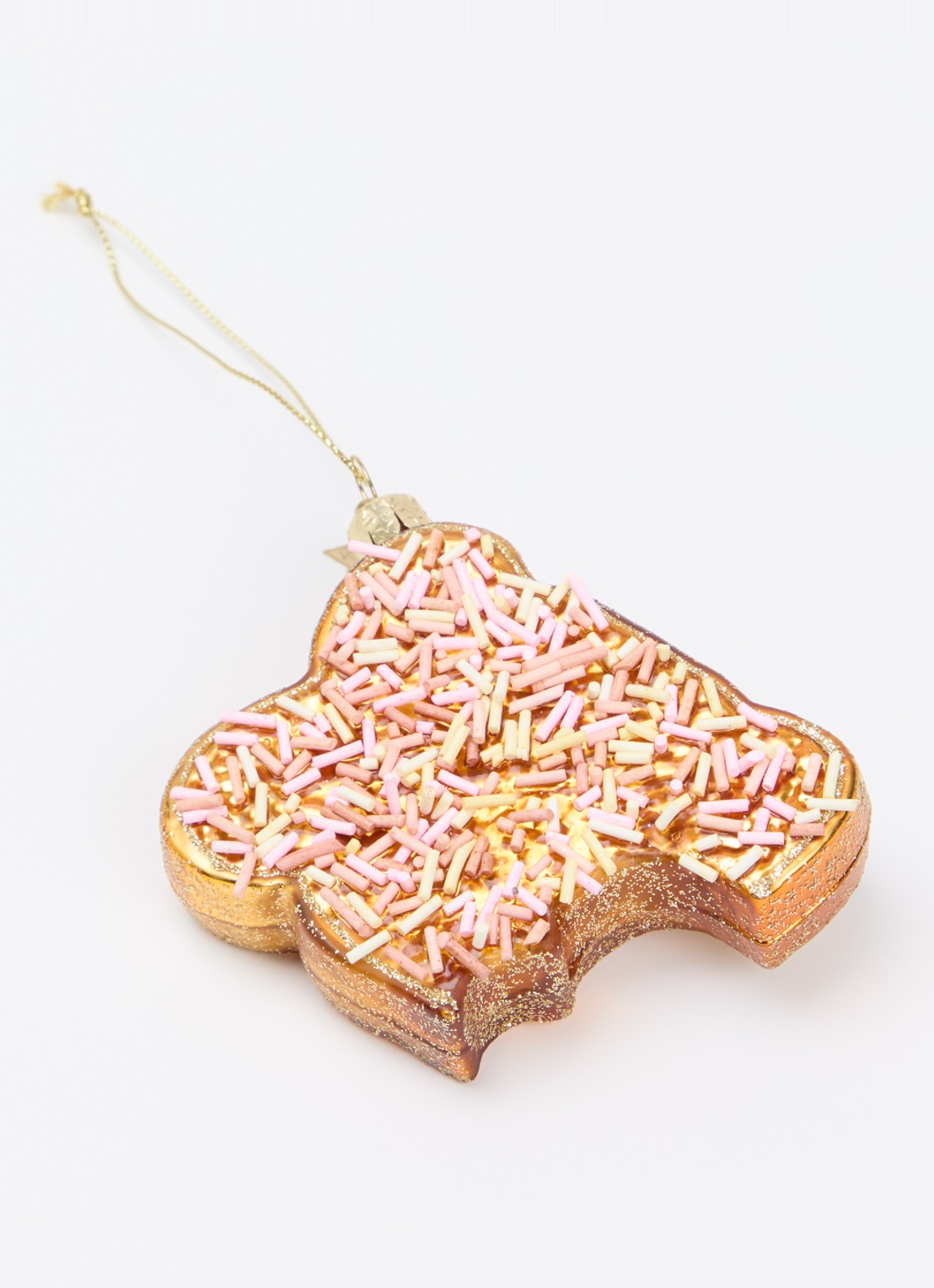 Vondels Boterham Vruchtenhagel kersthanger 9 cm - detail 3 goud