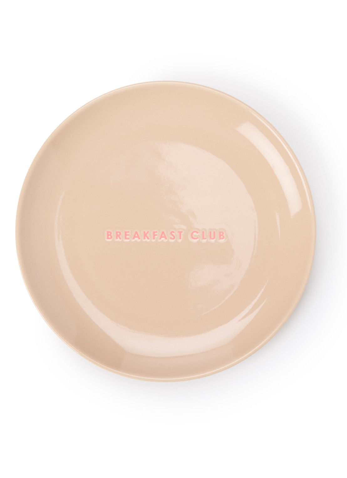 Vondels Breakfast Club ontbijtbord 22 cm - voorkant beige
