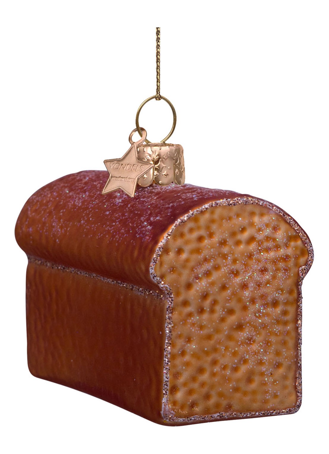 Vondels Brood kersthanger 5,5 cm - detail 4 bruin