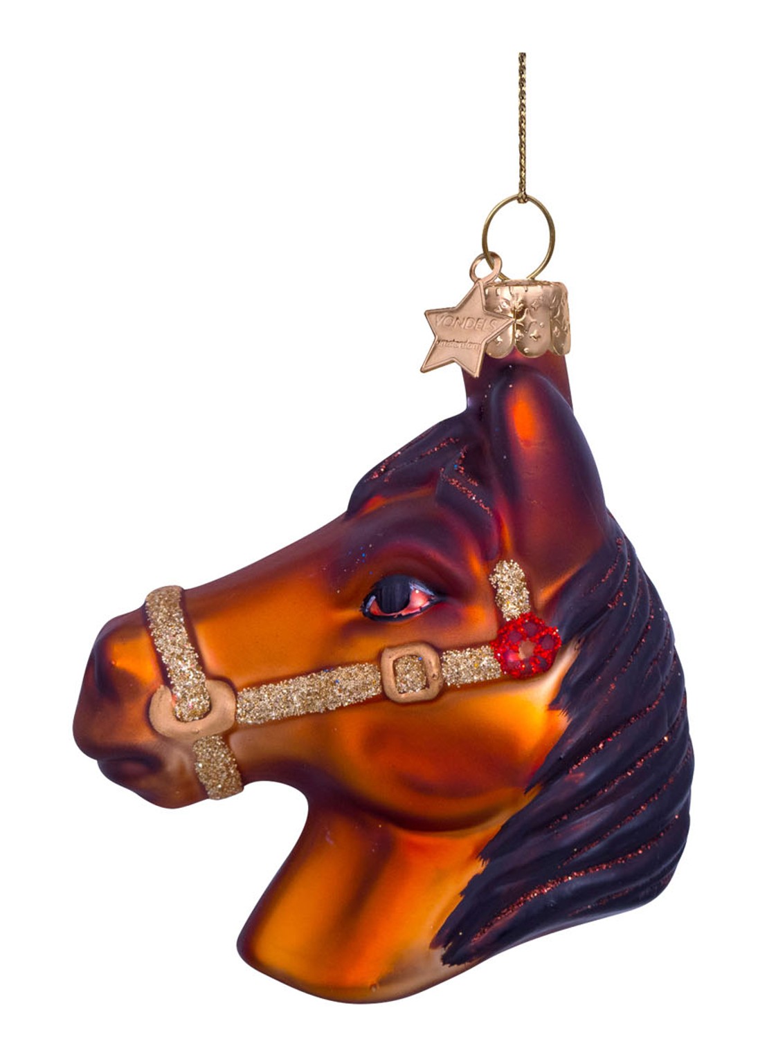 Vondels brown horse H8.5cm - detail 2 multicolor