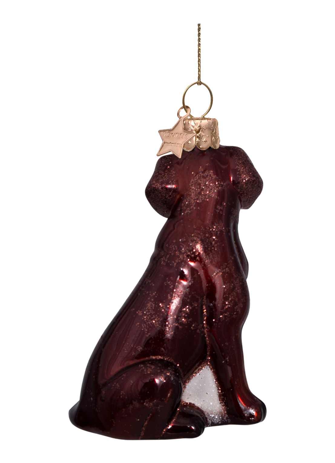 Vondels brown opal labrador H8.5cm - achterkant bruin