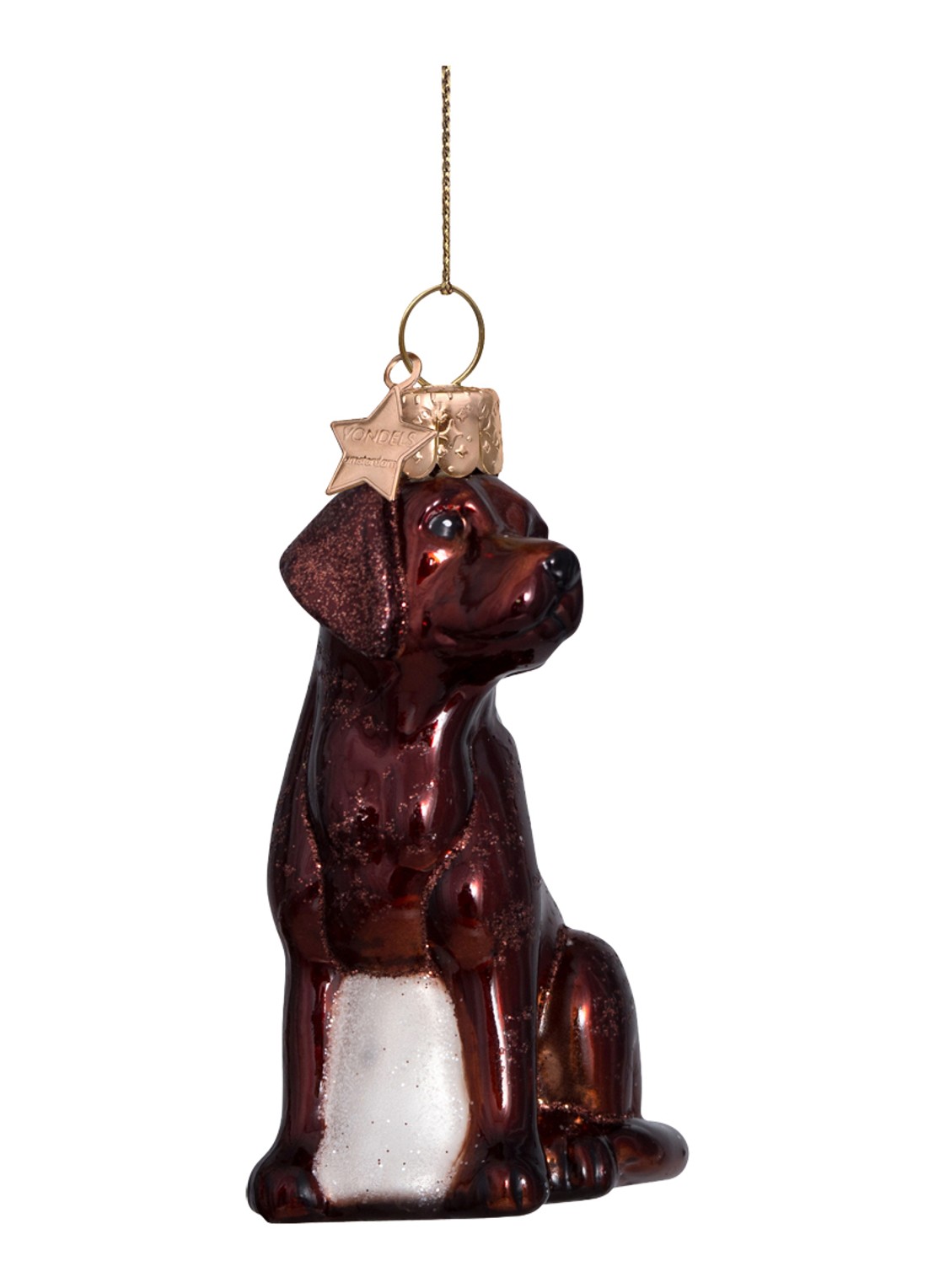 Vondels brown opal labrador H8.5cm - detail 2 bruin