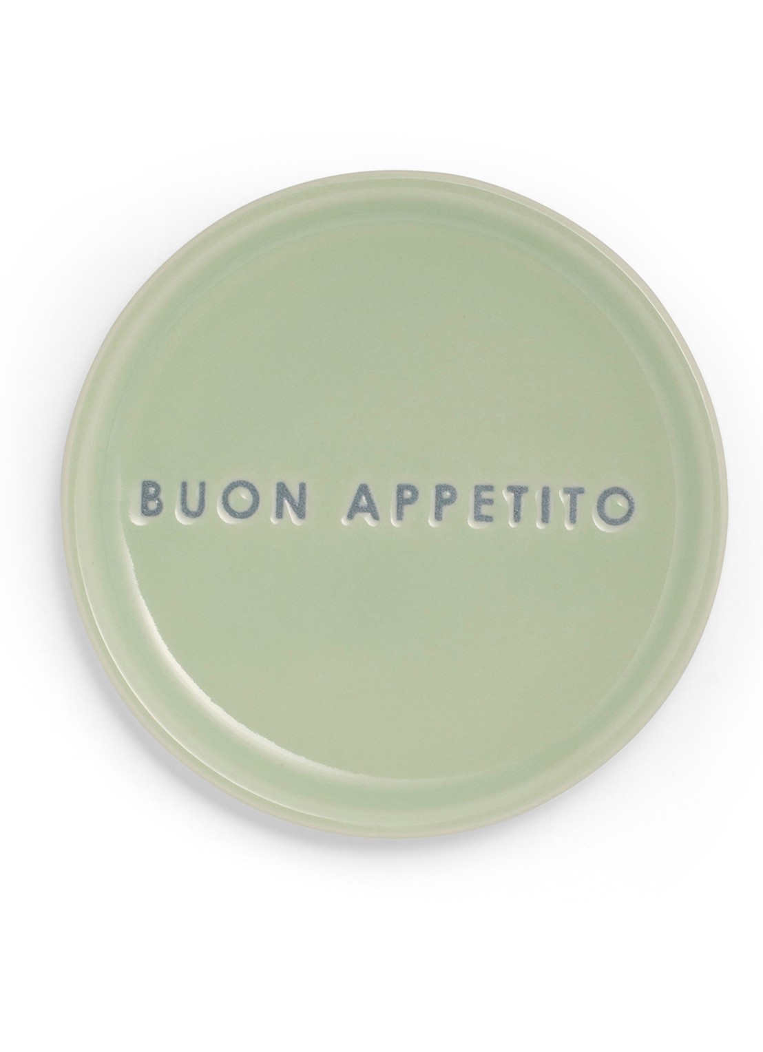 Vondels Buon Appetito gebaksbordje 8,5 cm - voorkant 2 groen