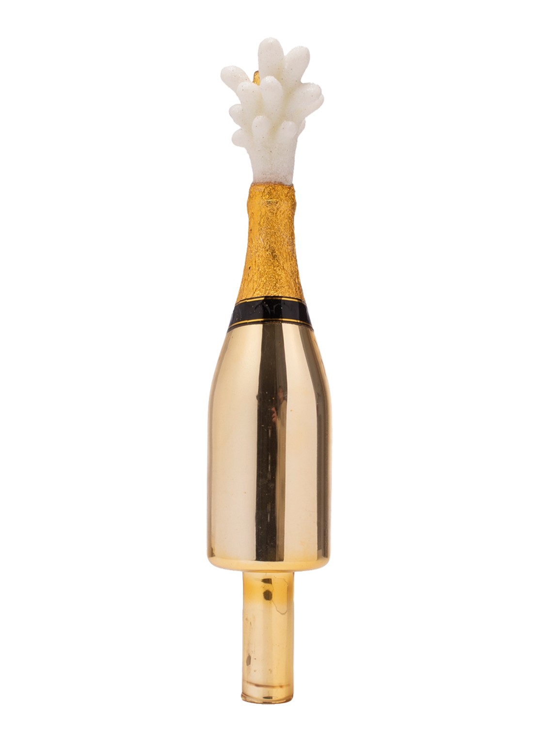 Vondels Champagne Popper Fles piek 15,5 cm - achterkant goud