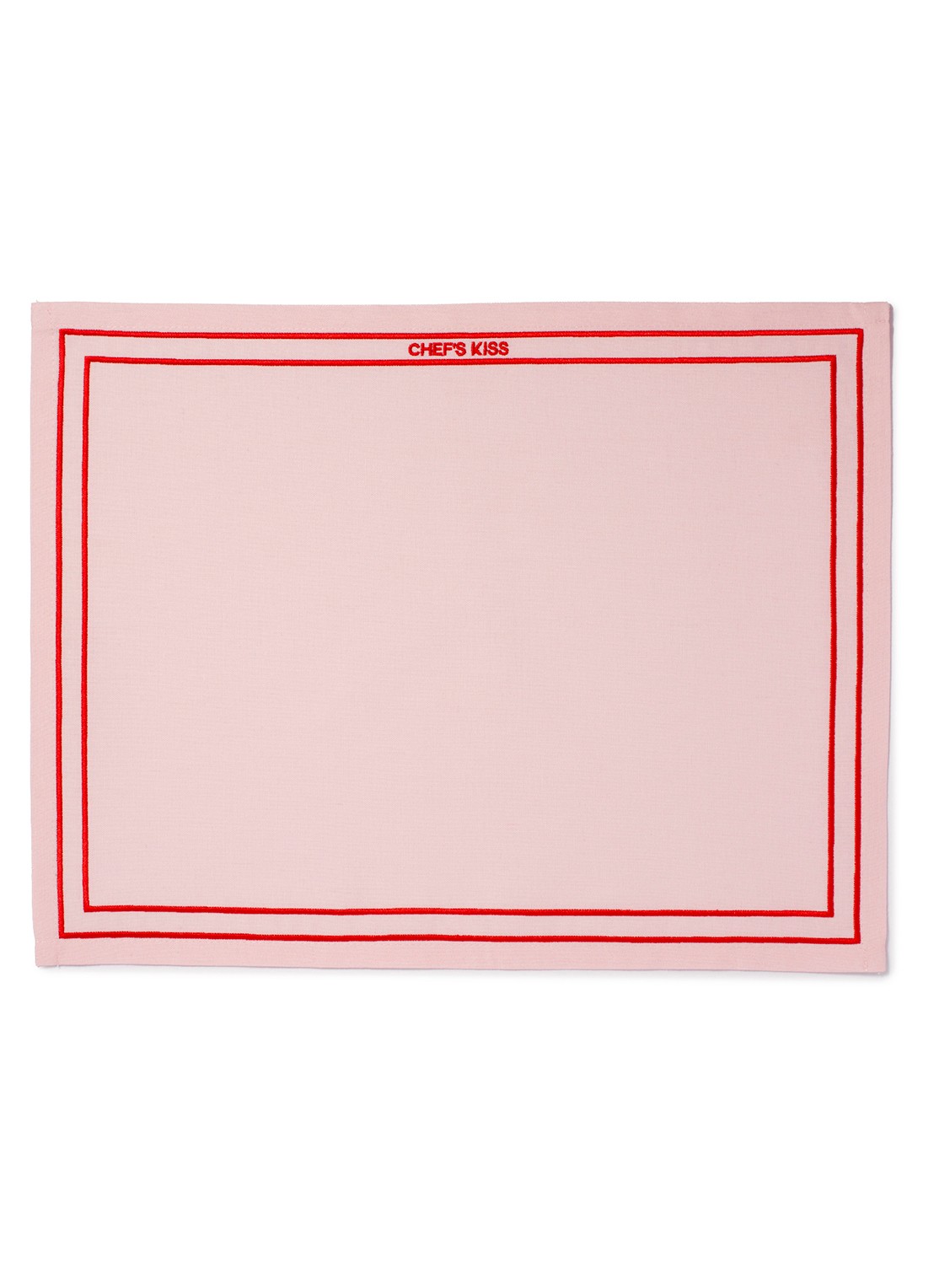 Vondels Chef's Kiss placemat 42 x 32 cm set van 2 - detail roze